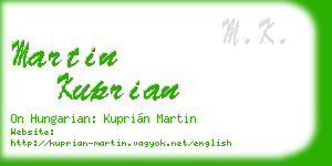 martin kuprian business card